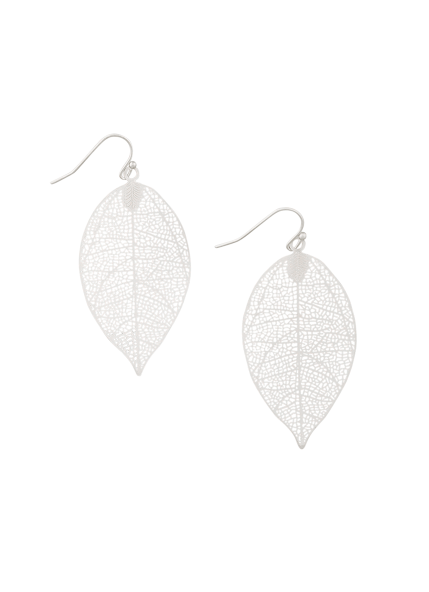 Tiger Tree Small Leaf Earrings Silver Earrings Tiger Tree