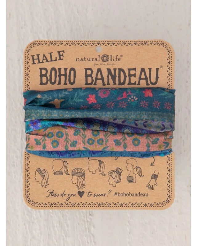 Boho Bandeau Half Folk Floral Border T Bandeau Natural Life