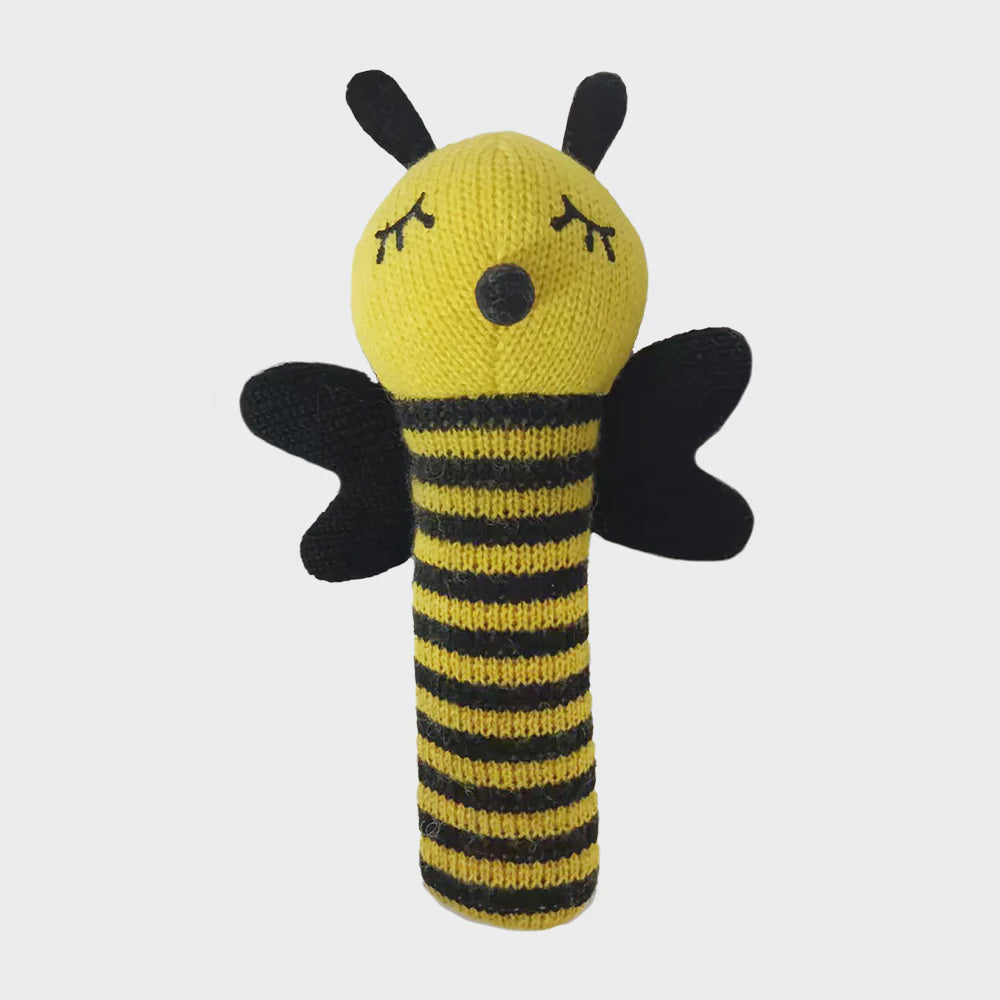 Hand Rattle - Knit - Bumble Bee - Global Free Style