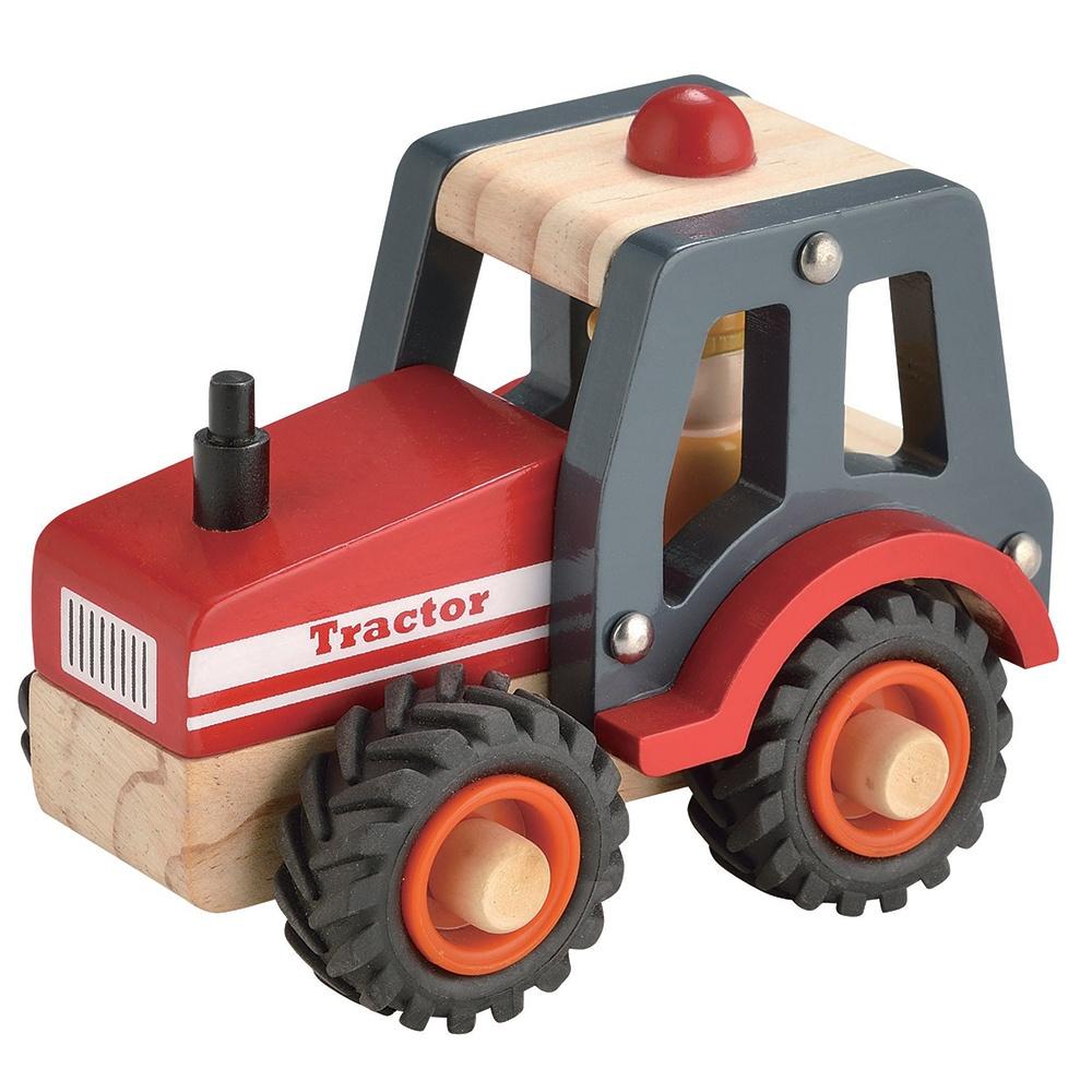 Toyslink Wooden Toy Tractor Red - Global Free Style