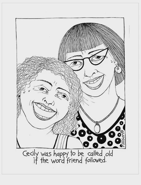Cecily Tea Towel - Old Friends - Global Free Style