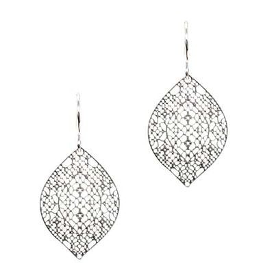 Filigree Diamond Earring Silver - Global Free Style