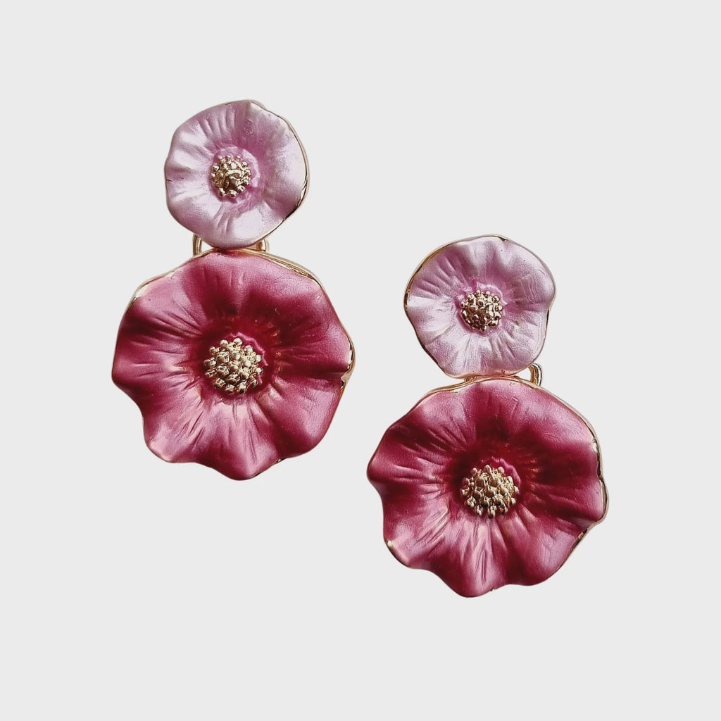 Floral Earring EH0068PINK - Global Free Style