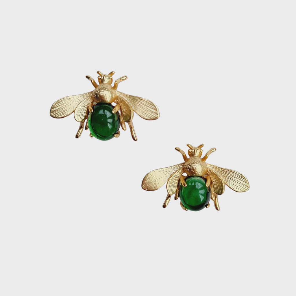Green Bee Stud Earring - Global Free Style