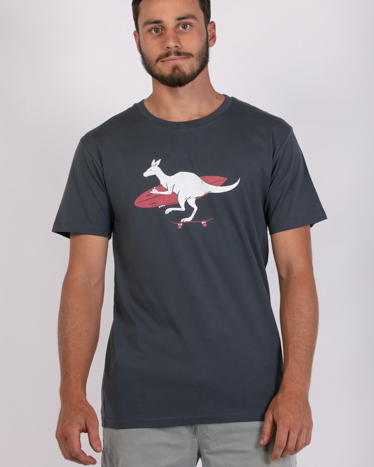 Skumi T Shirt Kanga Surf Petrol Blue Mens Tops Skumi