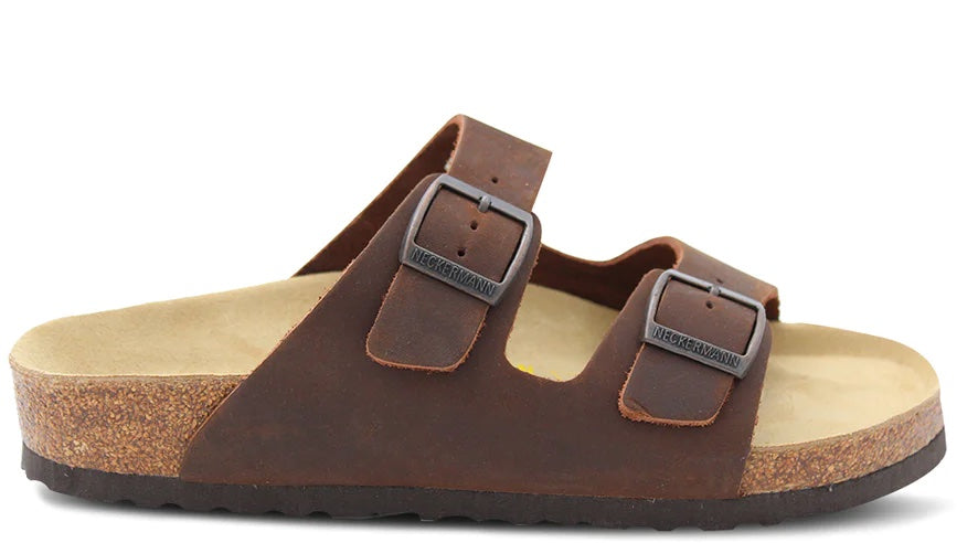 Neckermann Leather Double Bar Shoe Dark Brown Shoes Neckermann