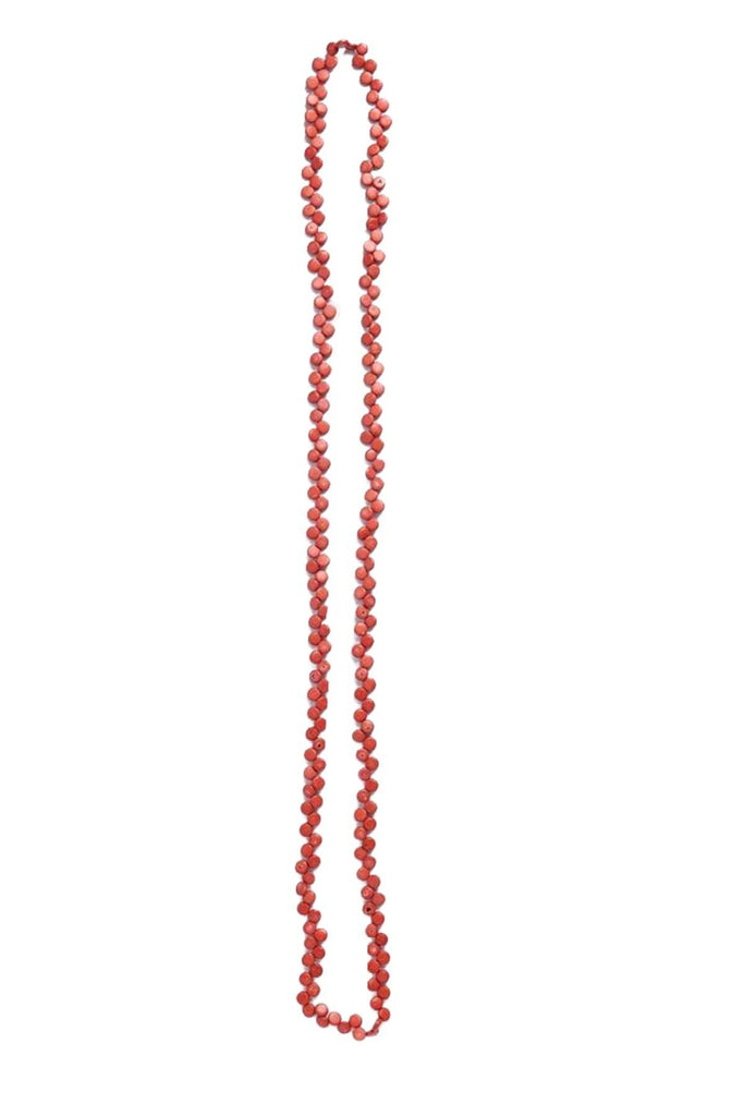 Rare Rabbit Coco Beads 150cm Long Necklace Rust - Global Free Style