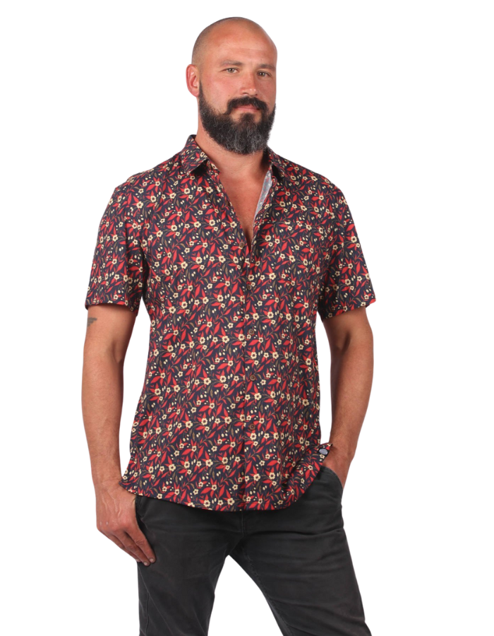 Red Hot Mens Short Sleeve Shirt - Global Free Style