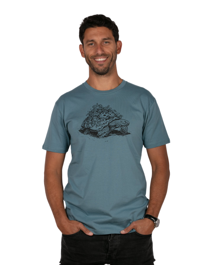 Skumi Slate Blue Micro Turtle T-Shirt - Global Free Style