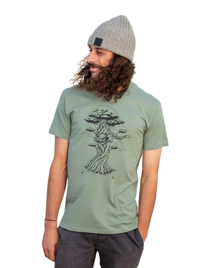 Skumi Guitar Tree Sage Mens T Shirt - Global Free Style