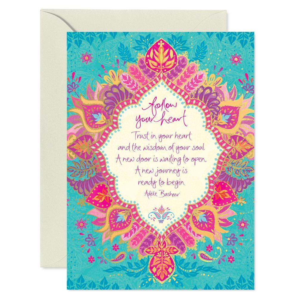 Intrinsic Follow Your Heart Greeting Card - Global Free Style