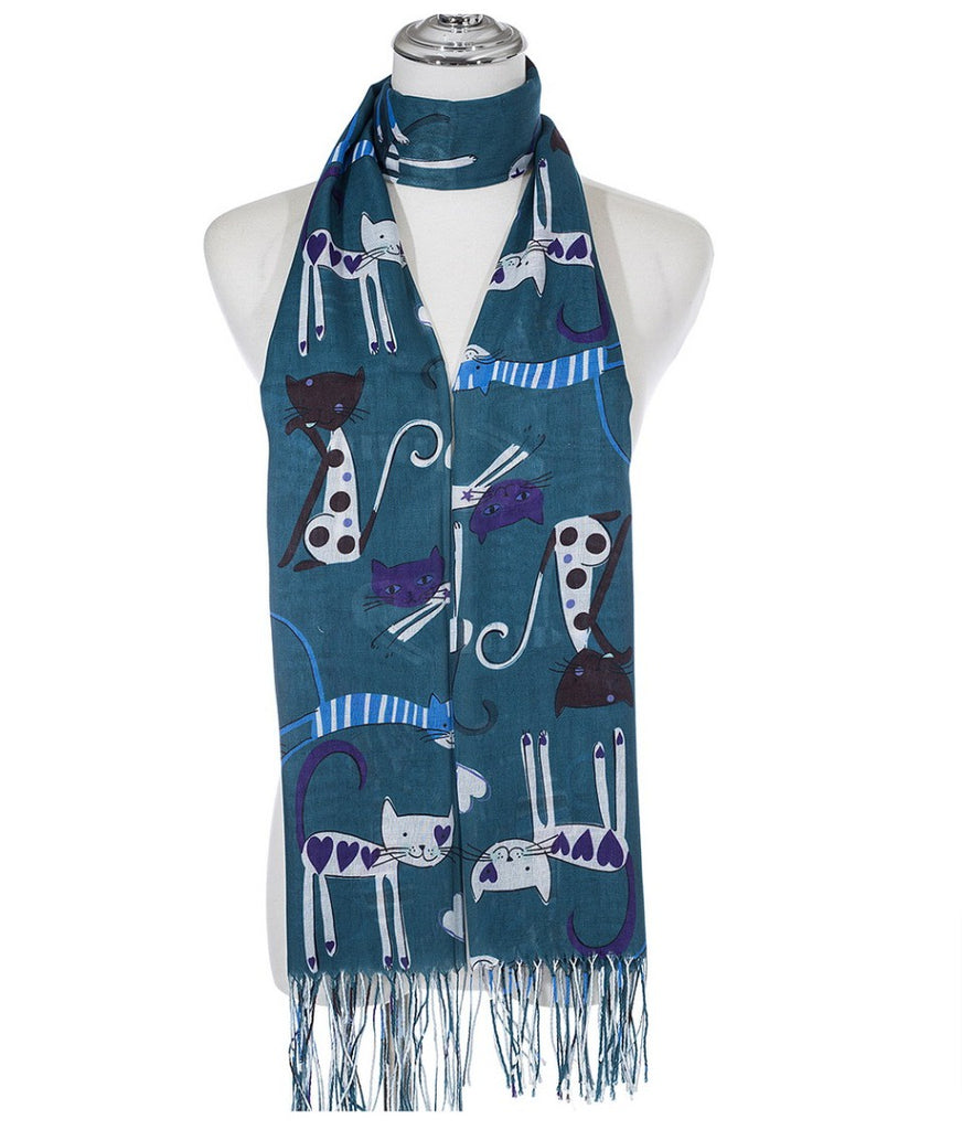 Cat Scarf Teal - Global Free Style