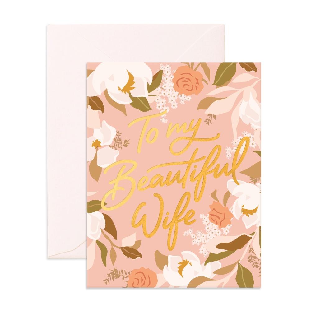 Fox & Fallow Beautiful Wife Greeting Card - Global Free Style