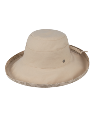 Womens Upturn Noosa Beach Print Latte Hats & Millinery Kooringal