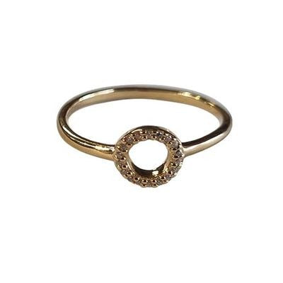 Fabienne Cubic Open Ring Gold - Global Free Style
