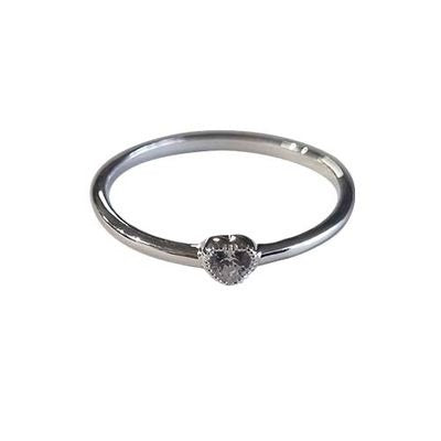 Cubic heart ring Silver - Global Free Style