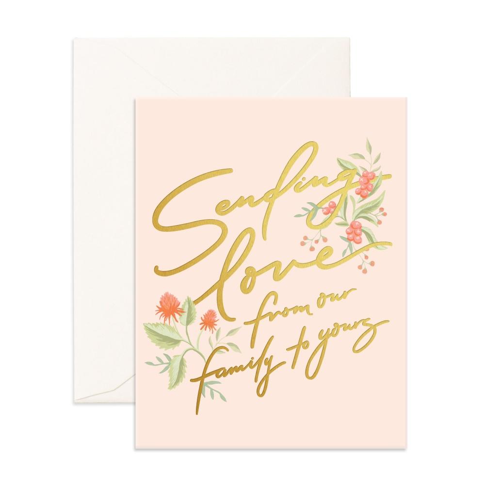 Fox & Fallow Greeting Card Sending Love - Global Free Style