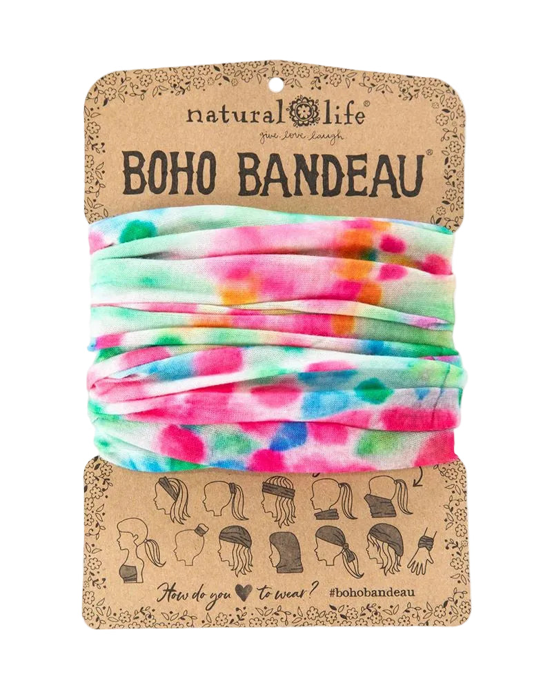 Boho Bandeau Spring Rainbow Tie Dye Bandeau Natural Life