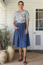 Gigi Top Cornflower Tops MahaShe