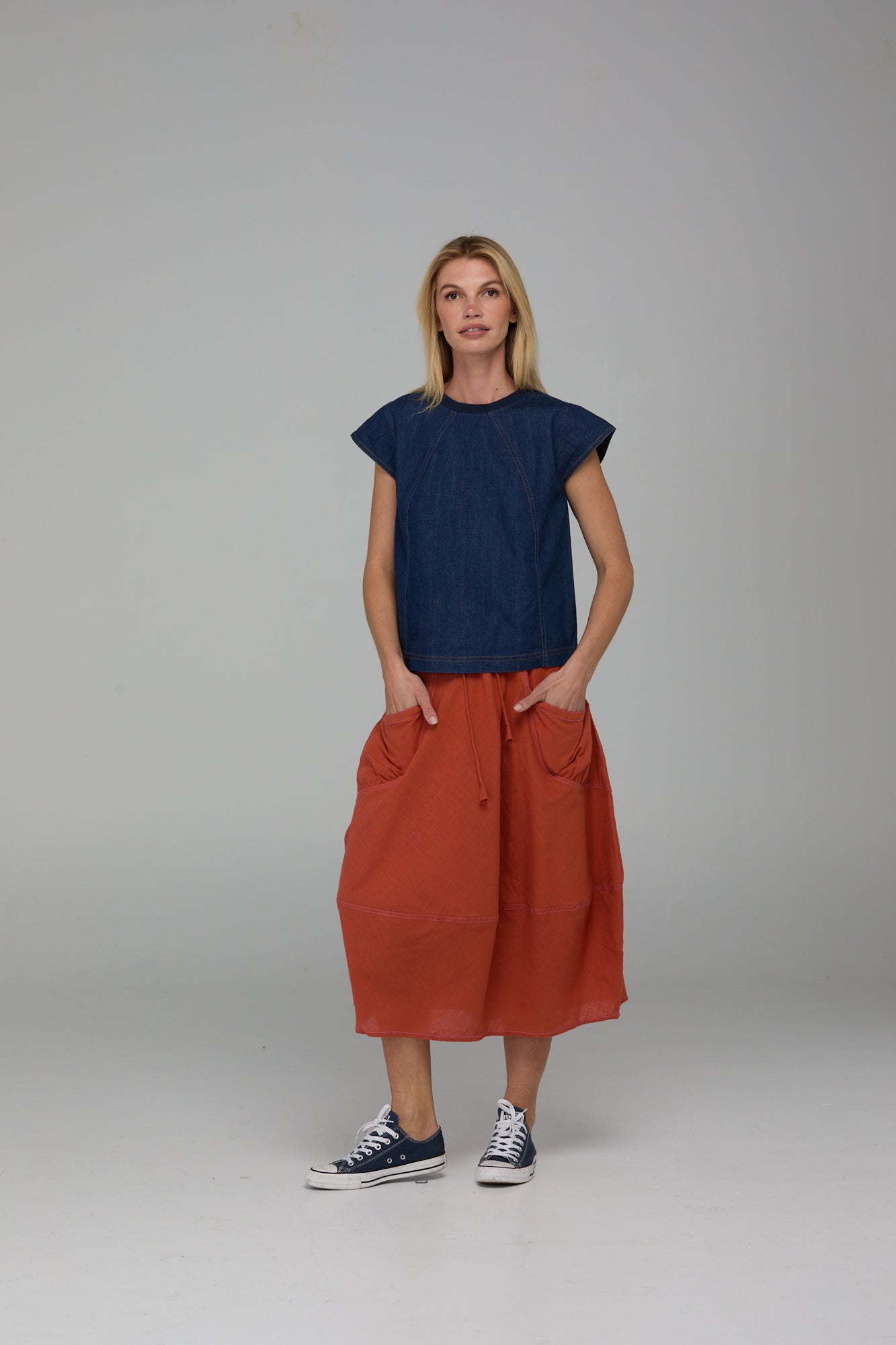 Guru Skirt Burnt Orange Skirts Boom Shankar