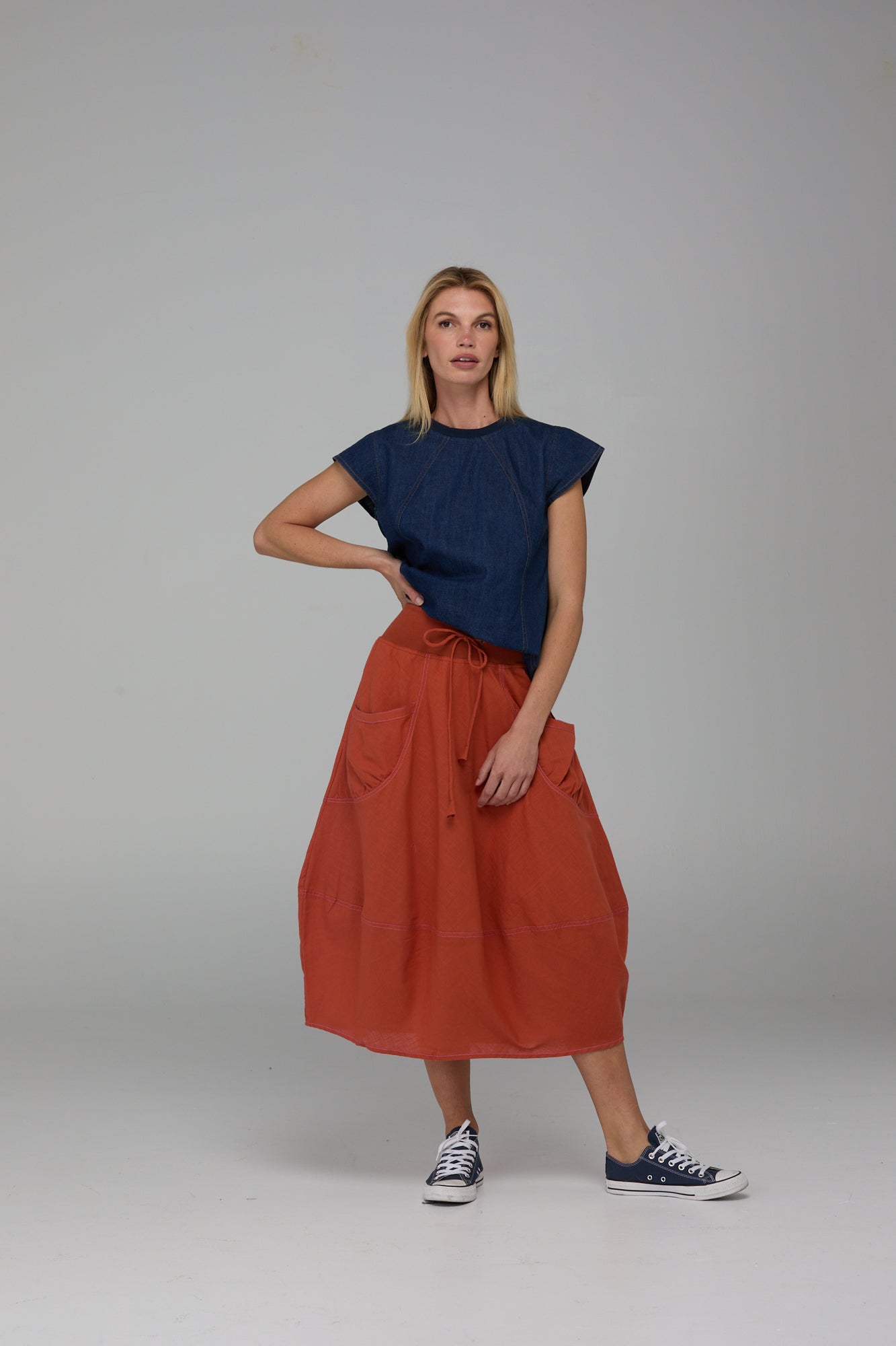 Guru Skirt Burnt Orange Skirts Boom Shankar