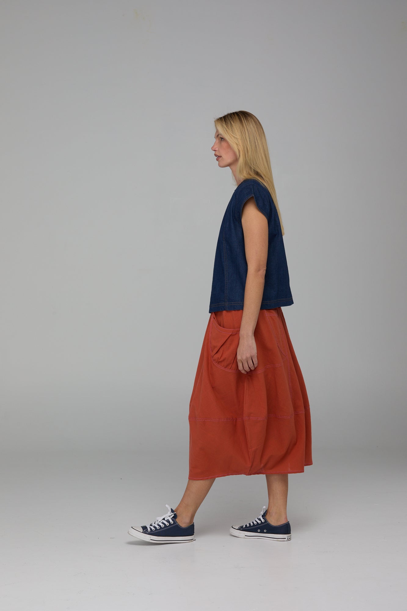 Guru Skirt Burnt Orange Skirts Boom Shankar