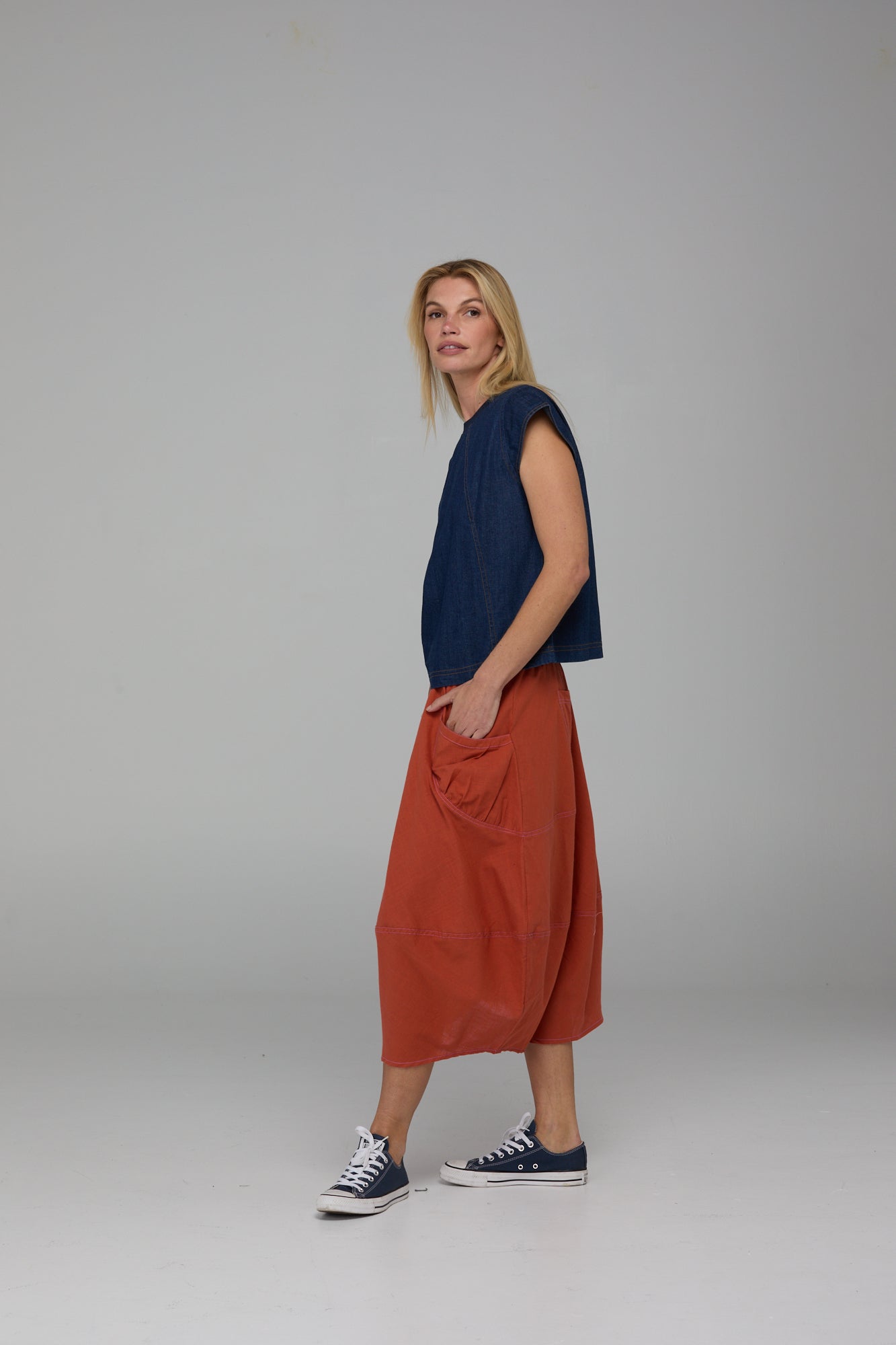 Guru Skirt Burnt Orange Skirts Boom Shankar