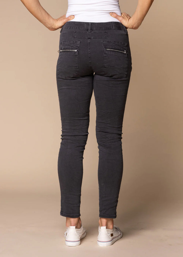 Nessie Pants in Dark Grey Bottoms Imagine