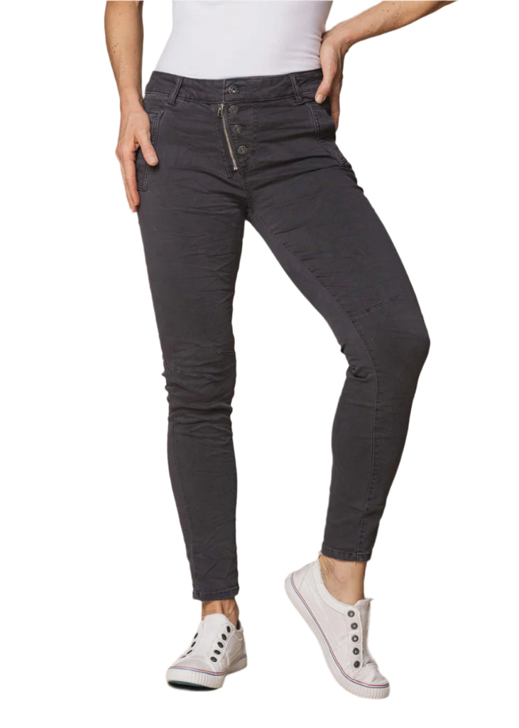 Nessie Pants in Dark Grey Bottoms Imagine
