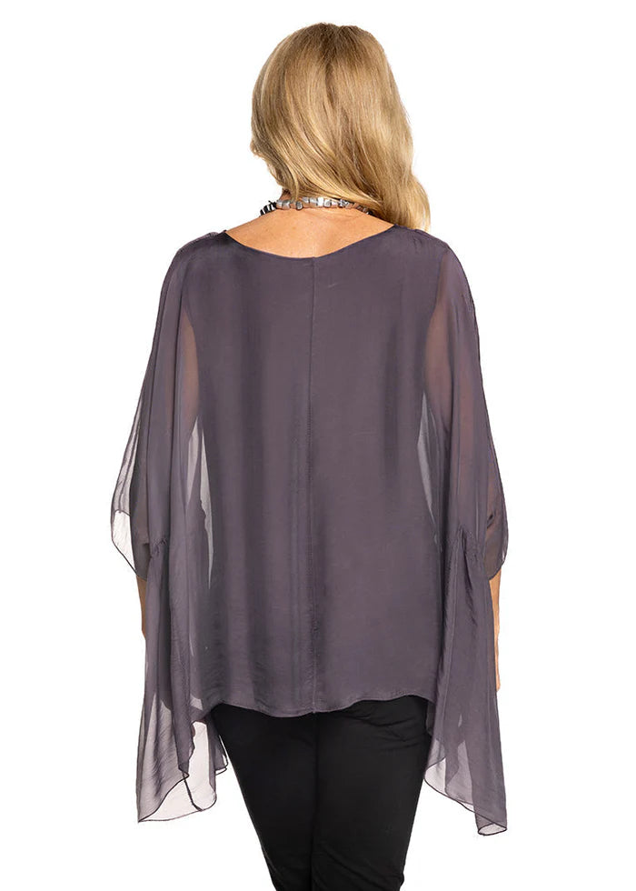 Florence Silk Top in Rhapsody Tops Imagine   