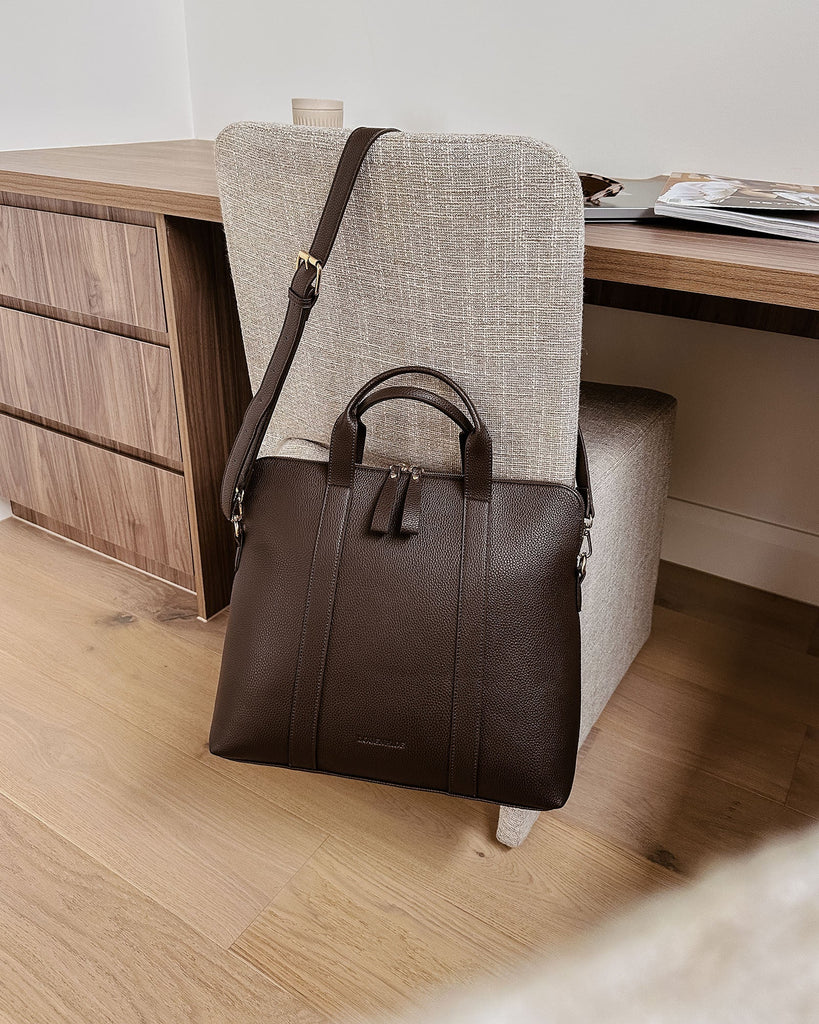Rhodes Laptop Bag Chocolate Bags and Purses Louenhide