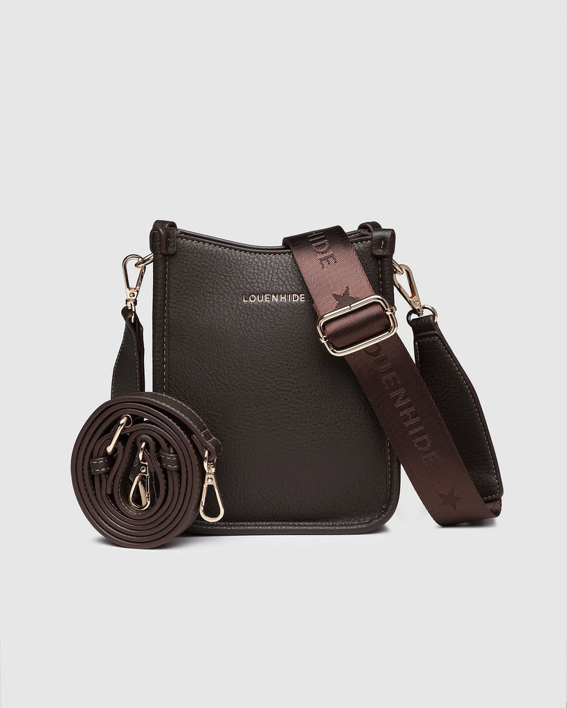 Parker Phone Crossbody Bag Chocolate Bags and Purses Louenhide   