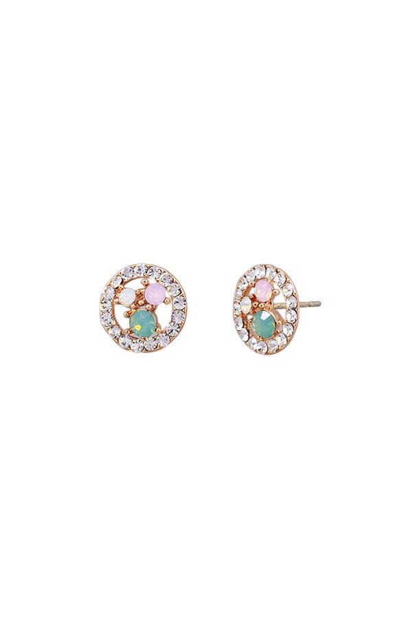 RoseGold Green Crystal Alessia E/R Earrings Tiger Tree