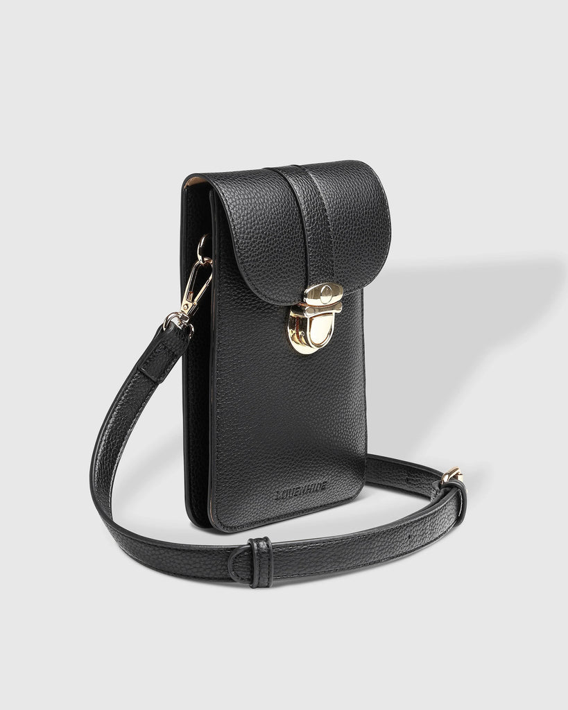 Fontaine Phone Crossbody Bag Black Bags and Purses Louenhide   