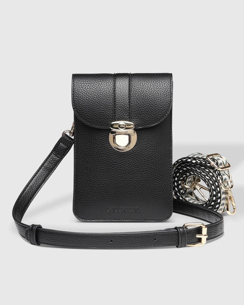 Fontaine Phone Crossbody Bag Black Bags and Purses Louenhide   