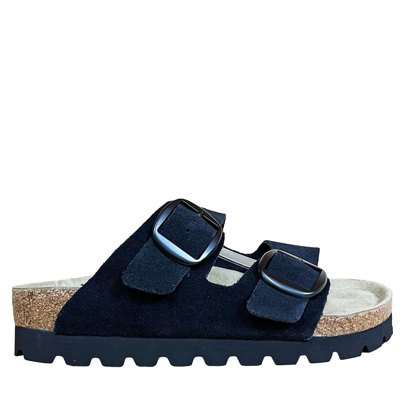 Neckerman Double Bar Suede Black Shoes Neckermann