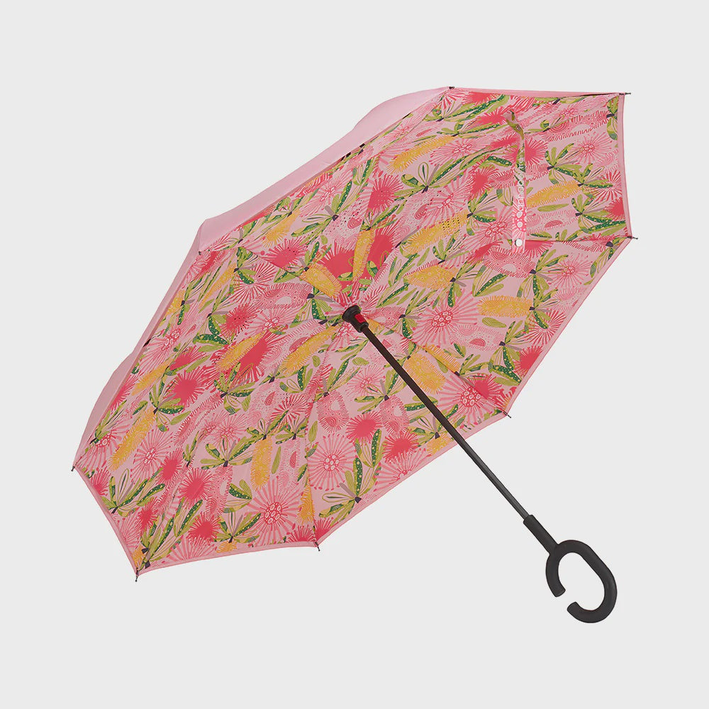 REVERSE UMBRELLA - PINK BANKSIA IH Umbrellas Annabel Trends   