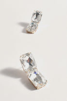 Astrid Double Drop Event Earrings Crystal/Gold - Global Free Style