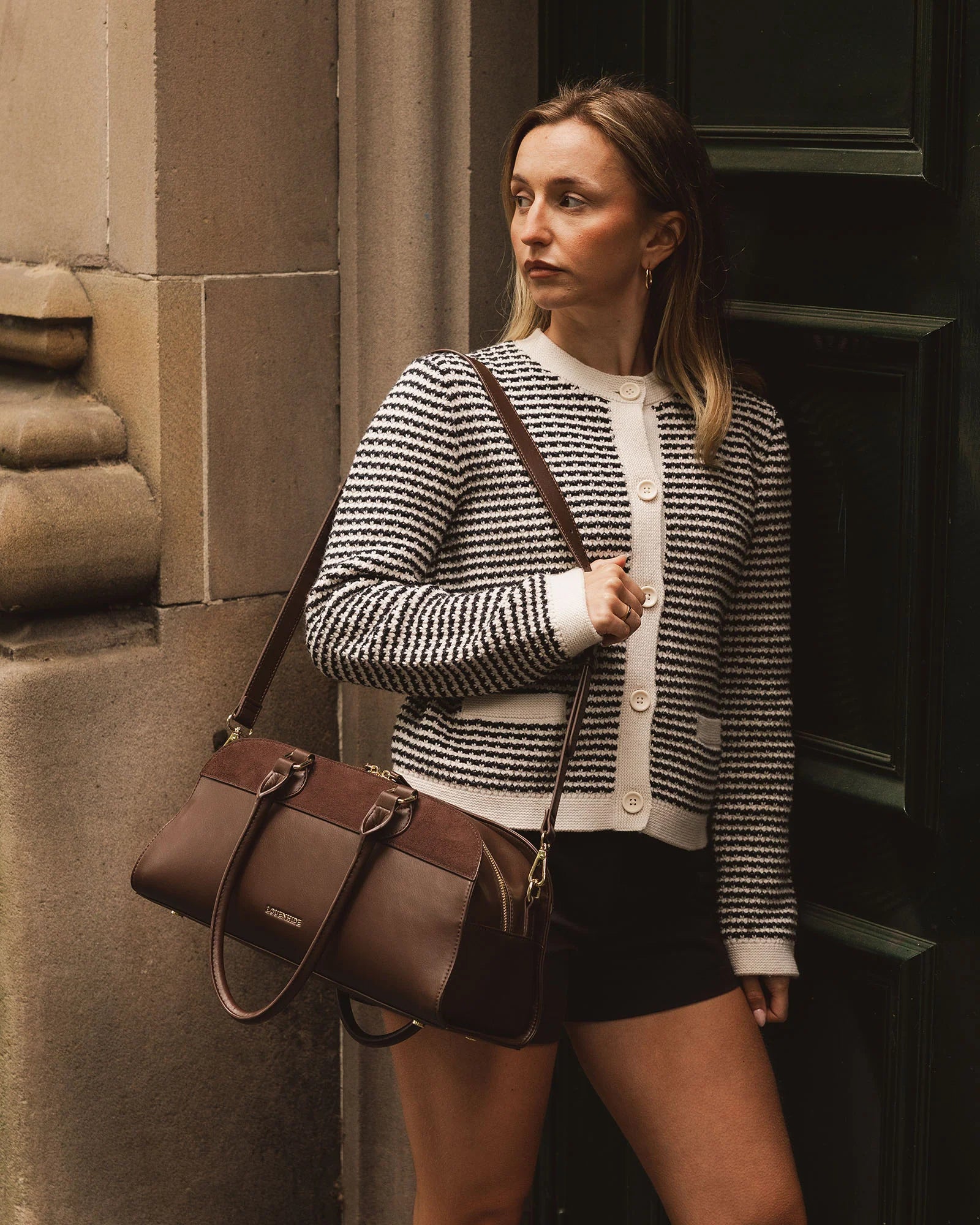 Eleanor Shoulder Bag Chocolate Bags and Purses Louenhide