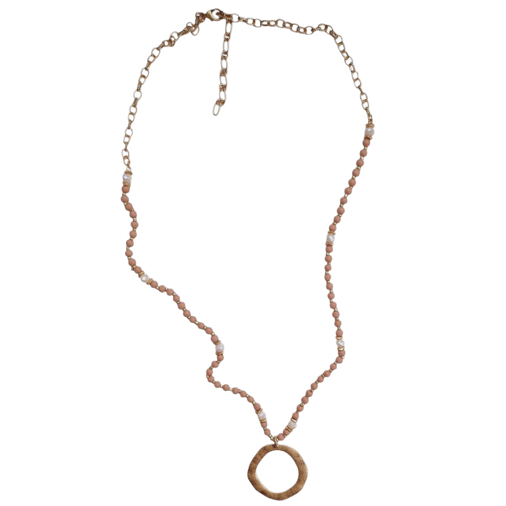Nicolette Necklace 1901-01-9BPEACH Necklaces Zoda