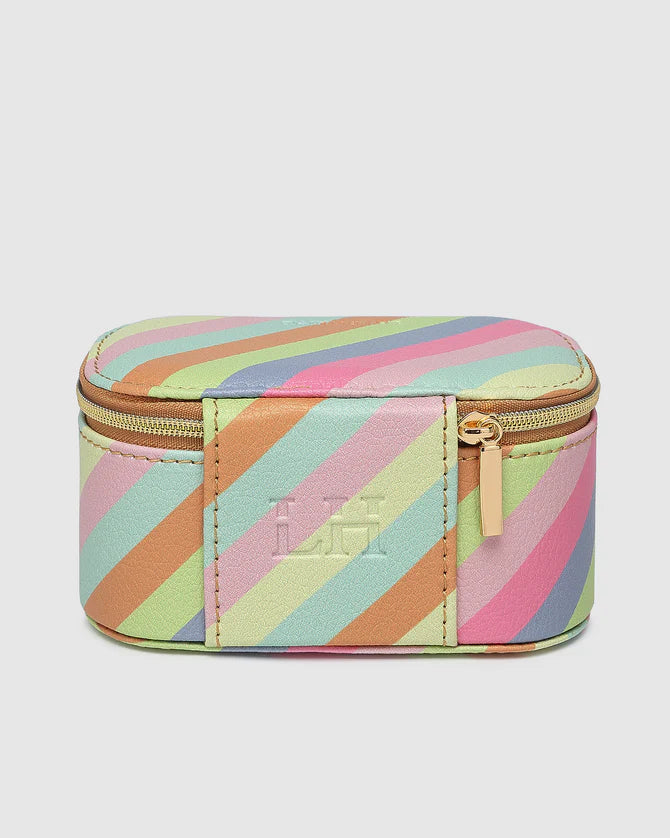 Olive Jewellery Box Pastel Stripe Bags and Purses Louenhide   