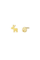 Gold Buddy and Snowflake Studs Earrings Tiger Tree