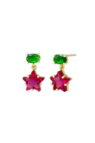 Red Crystal Star E/R Earrings Tiger Tree