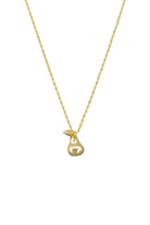 Gold Pear Charm Necklace Necklaces Tiger Tree
