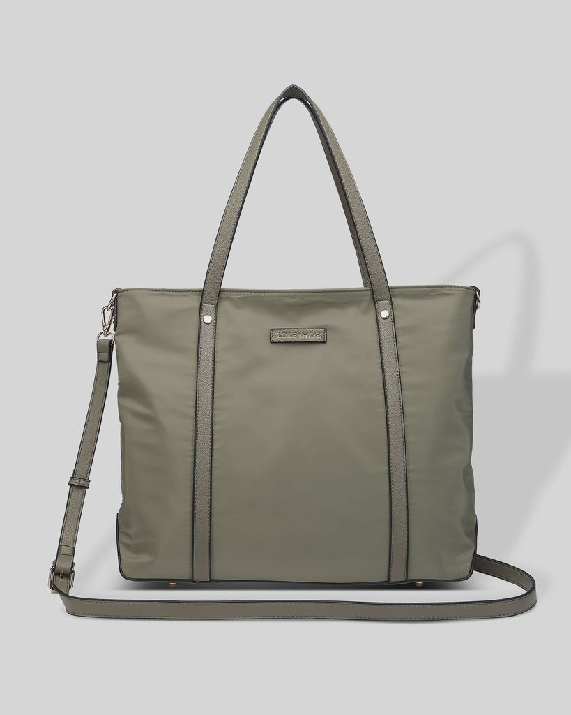 Nora Nylon Tote Bag Khaki Bags and Purses Louenhide   