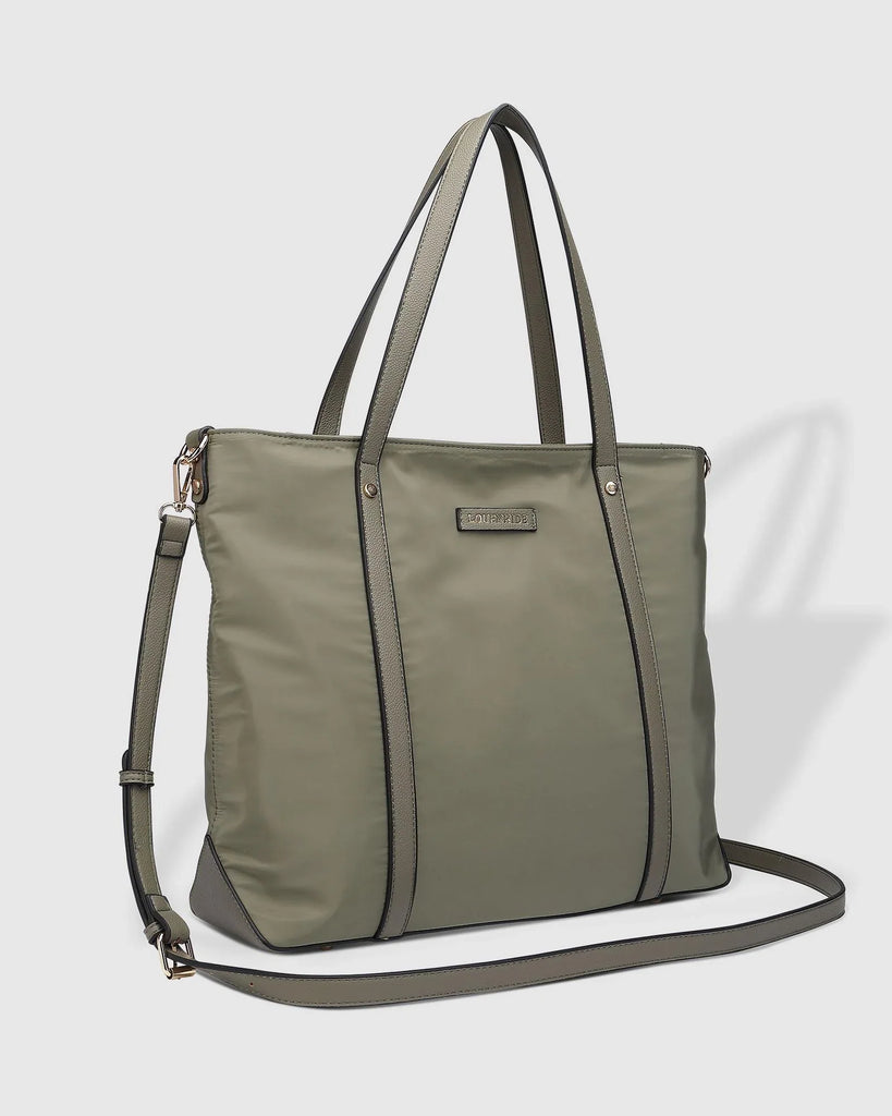 Nora Nylon Tote Bag Khaki Bags and Purses Louenhide   