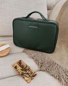 Georgie Cosmetic Case Forest Green Bags and Purses Louenhide