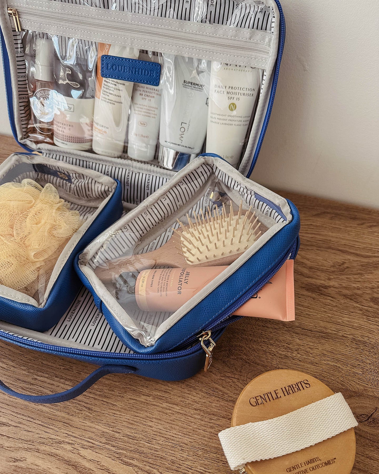 Georgie Cosmetic Case Ocean Blue Bags and Purses Louenhide