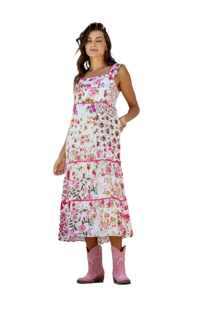 Muli Patch Print Strappy Dress Dresses Joop & Gypsy S(8)