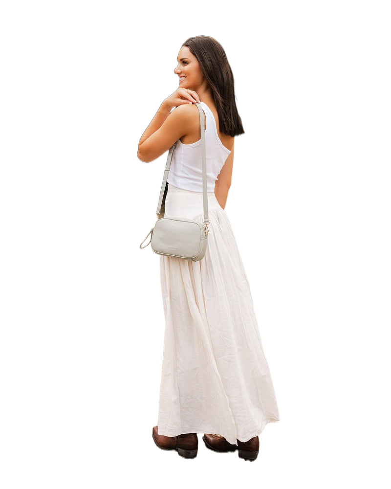 Jacinta Crossbody Bag Light Grey Bags and Purses Louenhide   